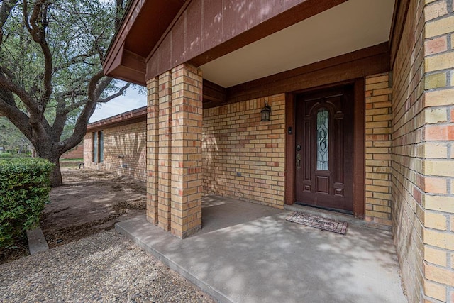 4203 Skyline Dr, Midland, TX 79707 - entrance to property featuring brick siding and covered porch
