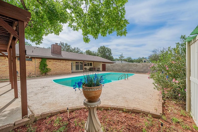 4203 Skyline Dr, Midland, TX 79707 - view of pool with a patio area and a fenced backyard