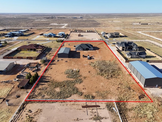 6407 W County Rd 41, Midland, TX 79707 - aerial view of residential area featuring property parcel outlined