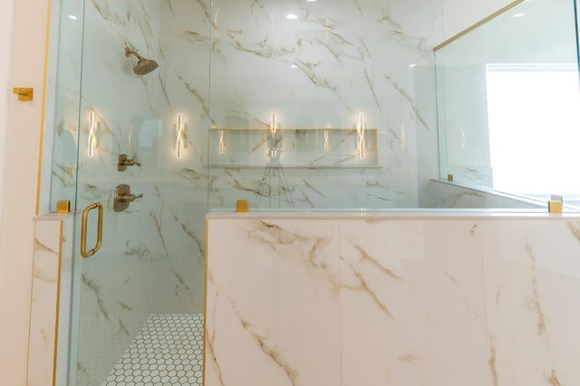 6407 W County Rd 41, Midland, TX 79707 - bathroom with a marble finish shower