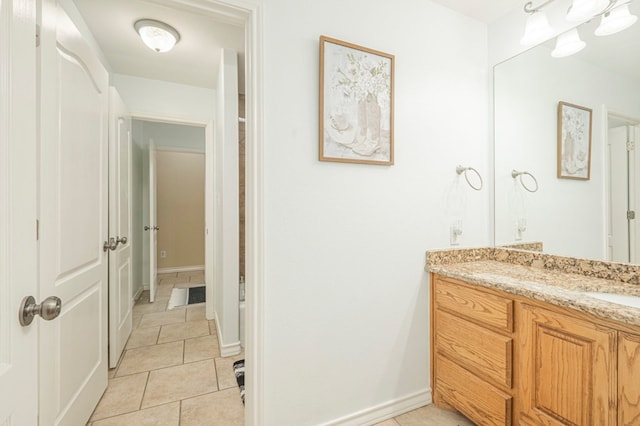 1900 Fringewood Dr, Midland, TX 79707 - bathroom with tile patterned floors and vanity