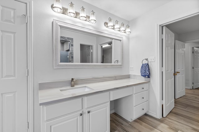 3502 Wedgewood St, Midland, TX 79707 - bathroom with vanity and wood finished floors