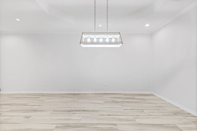 3502 Wedgewood St, Midland, TX 79707 - unfurnished dining area featuring ornamental molding and recessed lighting
