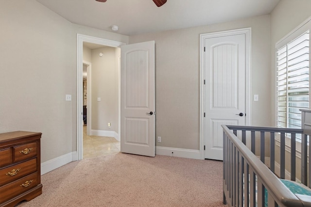 6407 Saddle Horn Ln, Midland, TX 79707 - bedroom featuring carpet flooring, baseboards, and a ceiling fan