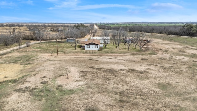 drone / aerial view with a rural view