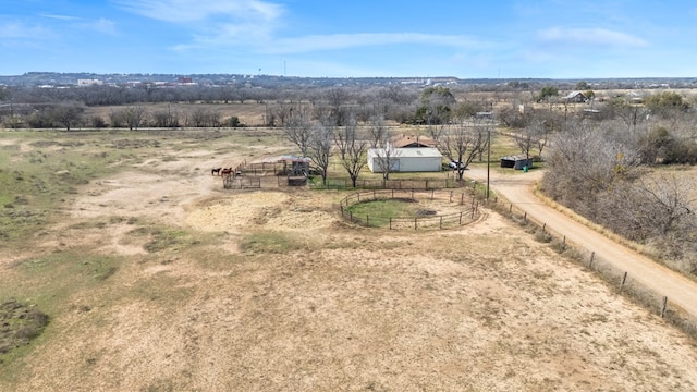 bird's eye view featuring a rural view