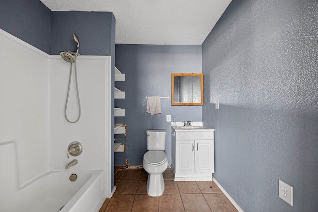 5408 E Loop 250e Unit A, Midland, TX 79705 - full bathroom featuring tile patterned flooring, vanity, a textured wall, and bathtub / shower combination