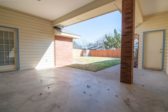 view of patio with fence