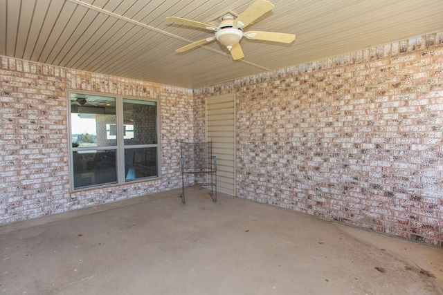 view of patio with ceiling fan