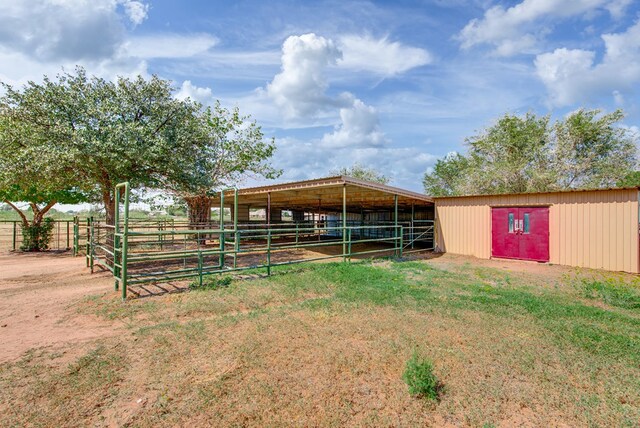 view of horse barn