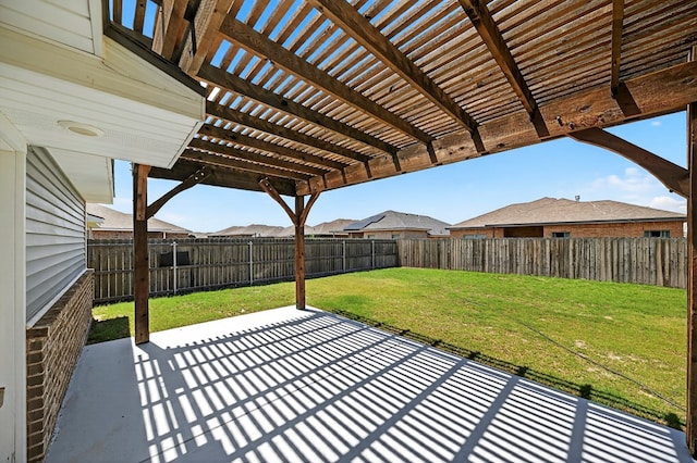 1317 Masquerade Blvd, Odessa, TX 79765 - fenced backyard featuring a pergola and a patio area