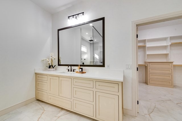 bathroom with vanity