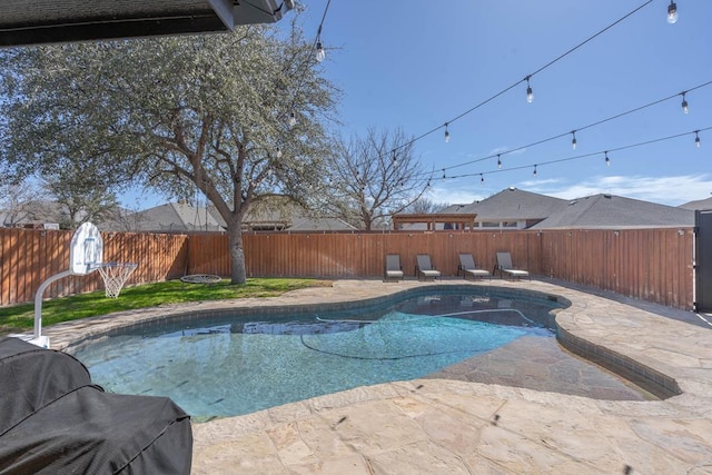 5807 Sterling Pl, Midland, TX 79707 - view of swimming pool featuring a fenced backyard and a patio