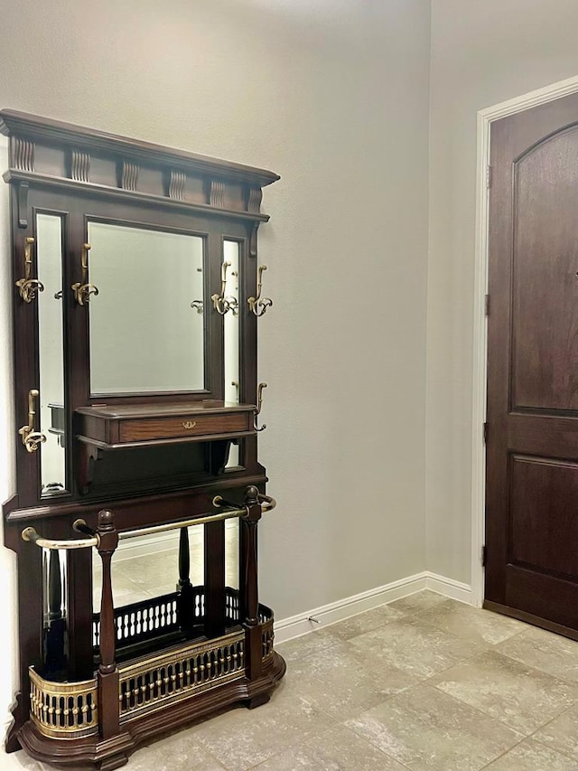 foyer with baseboards