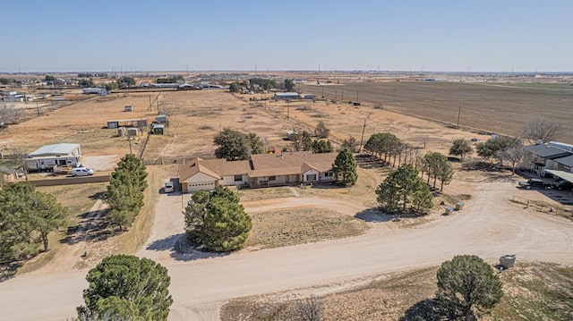 bird's eye view with a rural view