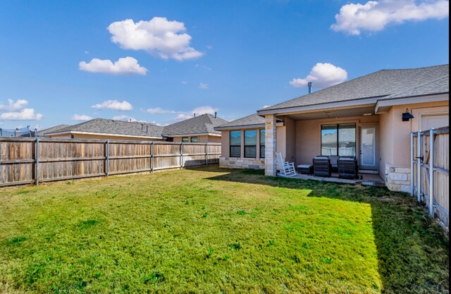 313 Peregrine Hill Cir, Midland, TX 79707 - view of yard with a patio area and a fenced backyard