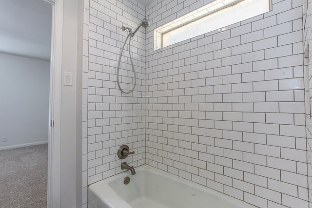 bathroom featuring shower / bath combination