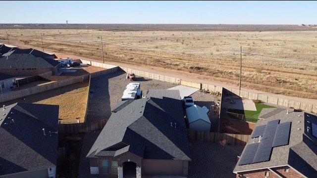 bird's eye view with a rural view