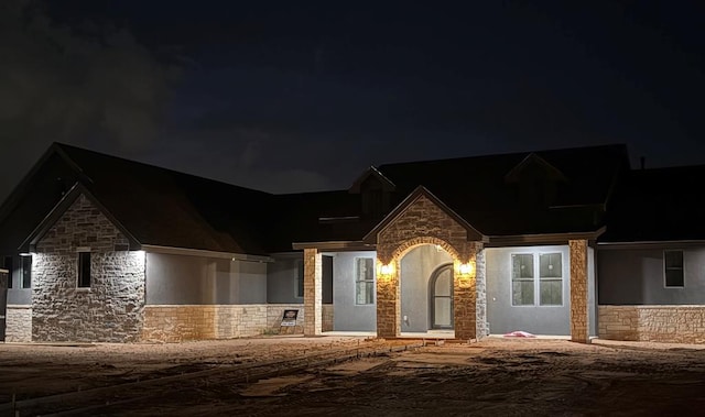 5605 E County Rd 94, Midland, TX 79706 - view of front facade with stone siding and stucco siding
