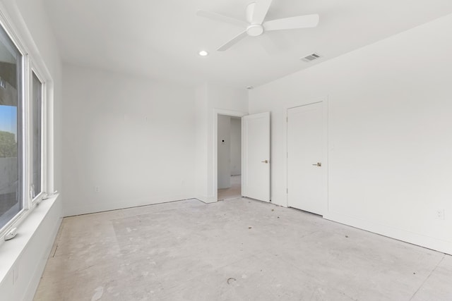 2607 Hoya Dr, Midland, TX 79707 - empty room featuring recessed lighting and ceiling fan