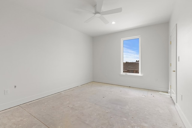 2607 Hoya Dr, Midland, TX 79707 - empty room with ceiling fan and recessed lighting