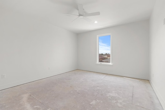2607 Hoya Dr, Midland, TX 79707 - spare room with a ceiling fan and recessed lighting