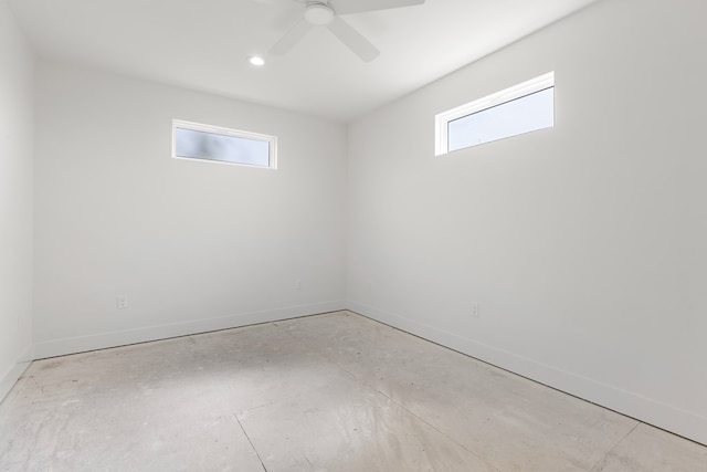 2607 Hoya Dr, Midland, TX 79707 - unfurnished room with a ceiling fan and recessed lighting