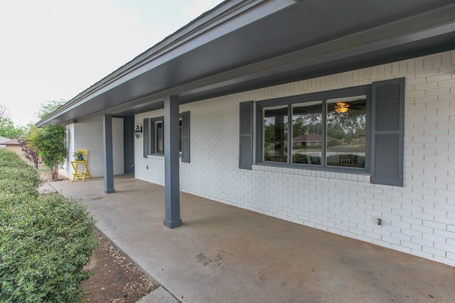 view of patio with a porch