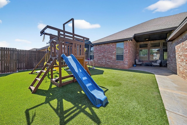 5514 Casa Grande Trl, Midland, TX 79707 - view of playground featuring a patio