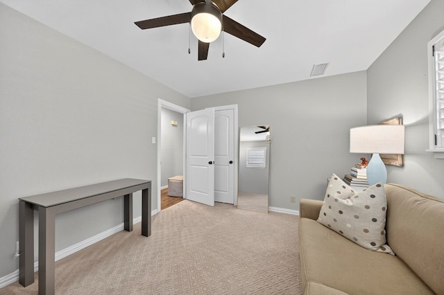 2802 Cimmaron Ave, Midland, TX 79705 - carpeted bedroom with baseboards and ceiling fan