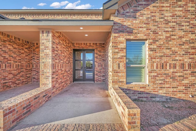 entrance to property with french doors