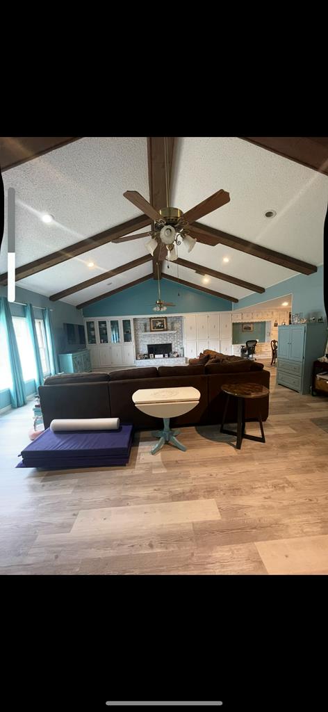 2804 33rd St, Snyder, TX 79549 - dining area featuring wood finished floors and a ceiling fan