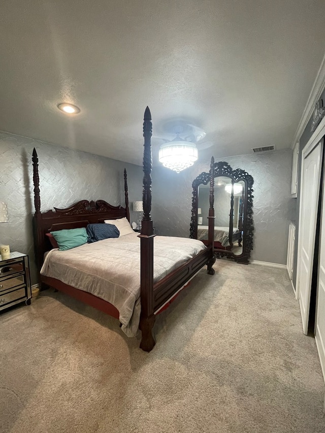 2804 33rd St, Snyder, TX 79549 - bedroom featuring carpet, a textured wall, and a textured ceiling