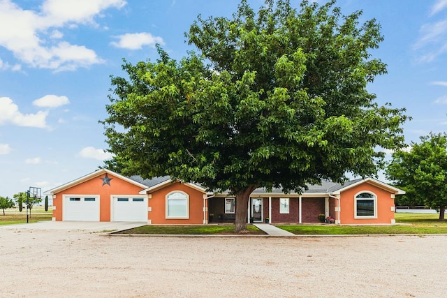 491 County Rd 202, Seminole, TX 79360 - single story home featuring concrete driveway, stucco siding, and a garage