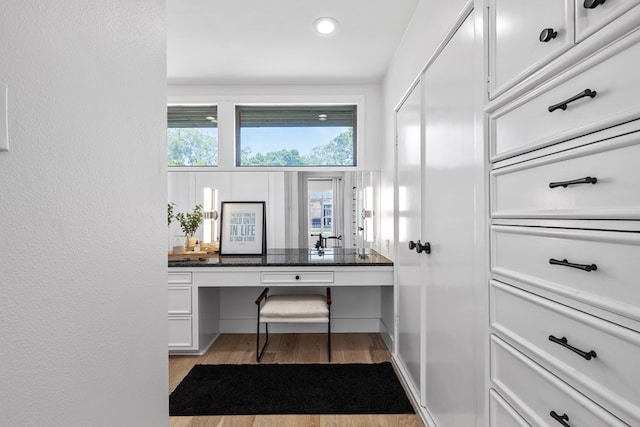 1611 W Tennessee Ave, Midland, TX 79701 - office featuring wood finished floors, recessed lighting, and built in study area