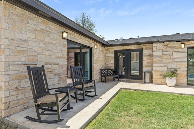 1611 W Tennessee Ave, Midland, TX 79701 - view of patio featuring french doors