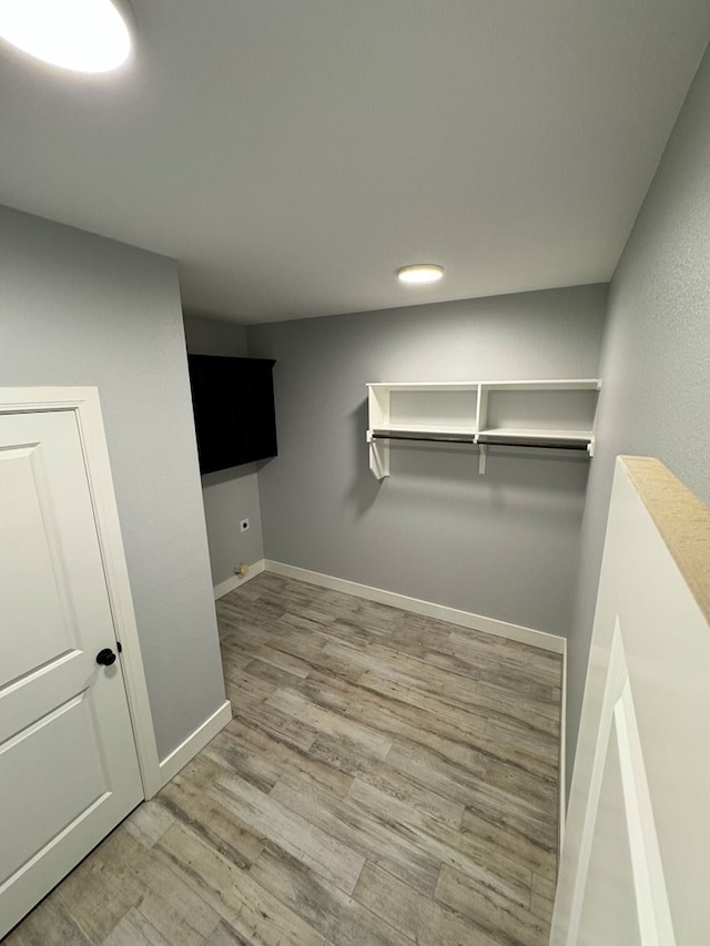 interior space featuring light wood-type flooring