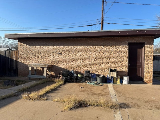 view of home's exterior with a patio