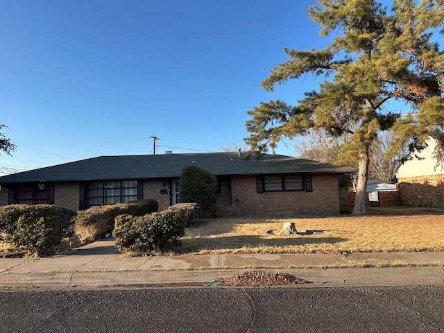 view of single story home