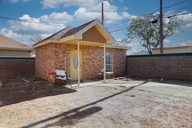 view of rear view of property