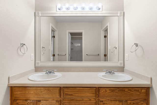 3402 Alicia Ct, Midland, TX 79707 - bathroom featuring double vanity
