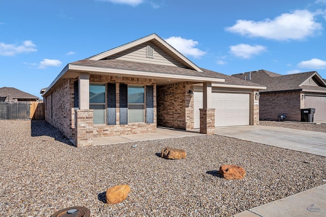 view of front of home featuring a garage