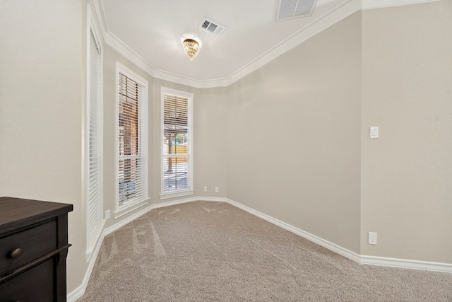 5703 Devlin Pl, Midland, TX 79707 - unfurnished room featuring carpet floors and ornamental molding