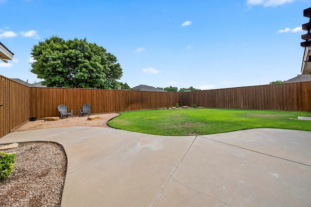 5703 Devlin Pl, Midland, TX 79707 - fenced backyard featuring a patio area