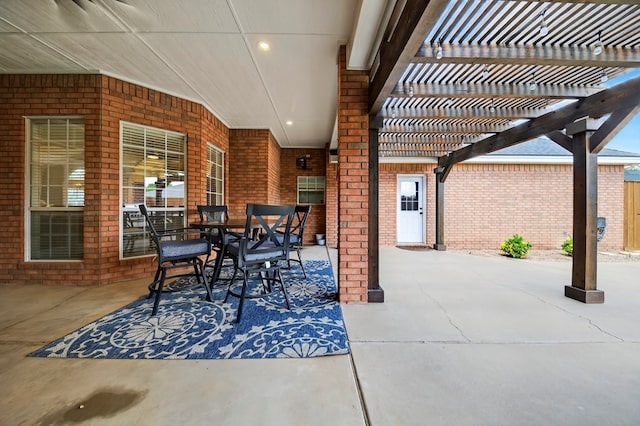 5703 Devlin Pl, Midland, TX 79707 - view of patio / terrace featuring a pergola and outdoor dining area