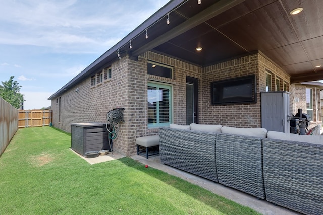 view of patio / terrace with an outdoor hangout area