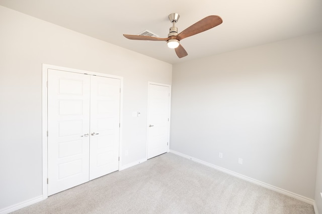 5312 Kilyn Ct, Midland, TX 79703 - unfurnished bedroom featuring carpet flooring, baseboards, a closet, and ceiling fan