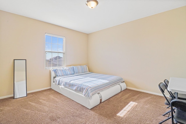 bedroom with carpet