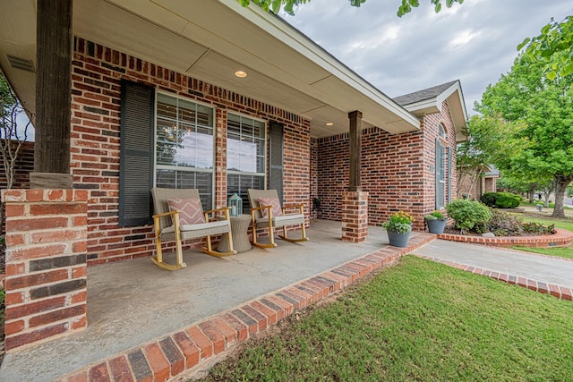view of patio with covered porch