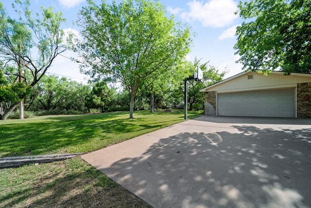 2100 Edgemere Rd, Big Spring, TX 79720 - view of green lawn featuring a garage